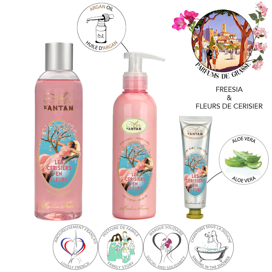 Skincare Trio Tin Gift Set CHERRY - Cherry Blossoms and Freesia